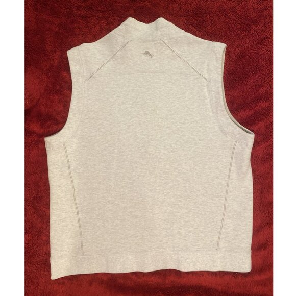 Tommy Bahama Men's Reversible Vest - Heather Gray/Khaki Gray -  Medium - Picture 2 of 6